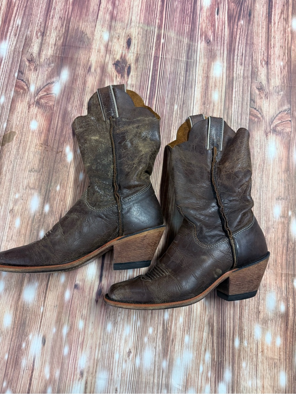 Justin Bend Rail Distressed Leather Women's Heeled Western Boots